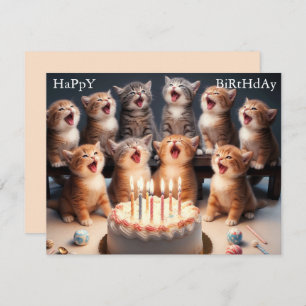 Custom Funny Kitten Happy Birthday Grußkarte Dankeskarte