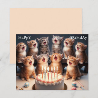 Custom Funny Kitten Happy Birthday Grußkarte Dankeskarte