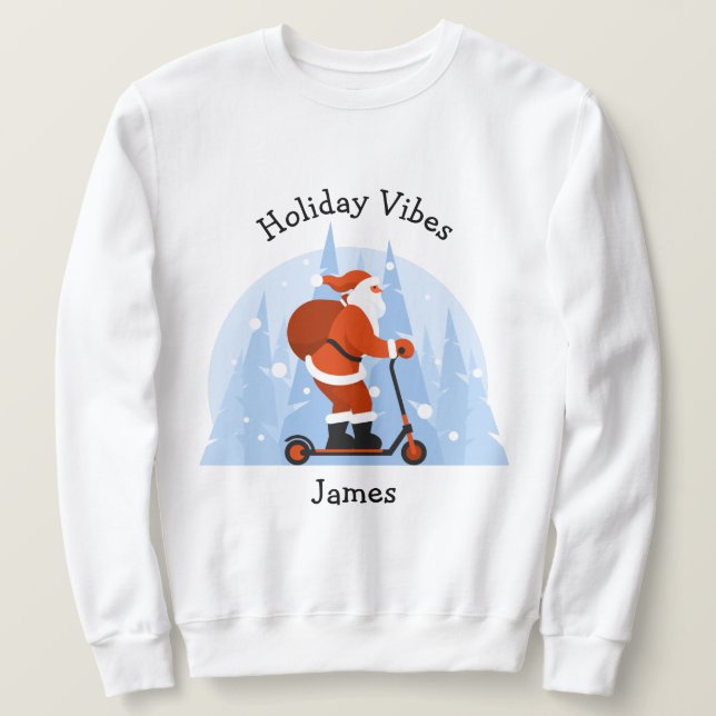 Custom Funny Modern Weihnachtsfeiertag Sweatshirt (Design vorne)