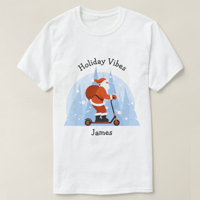 Custom Funny Modern Weihnachtsfeiertag T-Shirt (Design vorne)