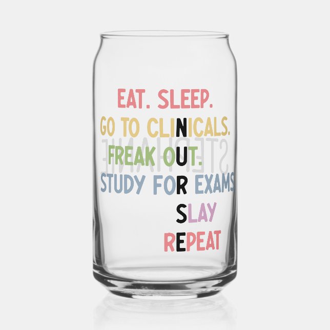Custom Funny Nursing School Schüler Future Nurse Dosenglas (Vorderseite)