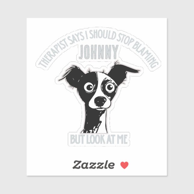 Custom Funny Photo & Name - Stop Blaming Aufkleber (Blatt)