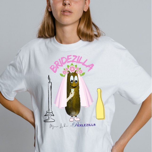 Custom Funny Pickled Bridezilla Bachelorette T-Shirt (Von Creator hochgeladen)