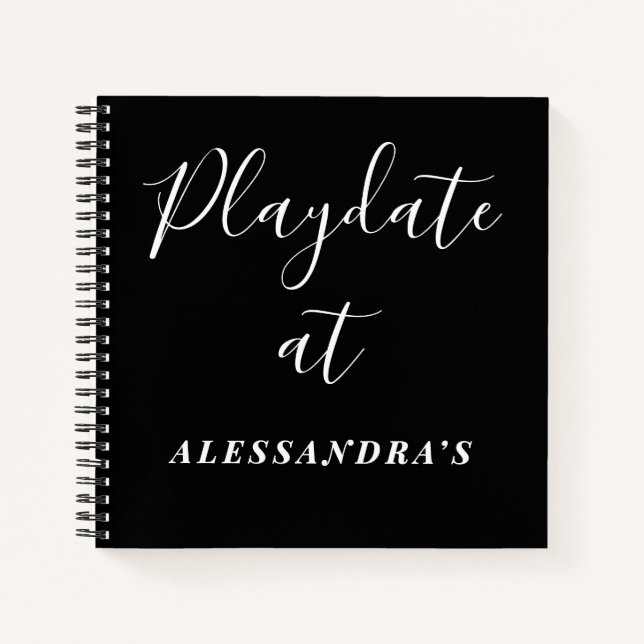 Custom Funny Playdate Black White Score Tracker  Notizbuch (Vorderseite)