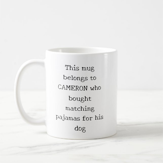 Custom Funny Quote Christmas Holiday Dog Lovers Kaffeetasse (Links)