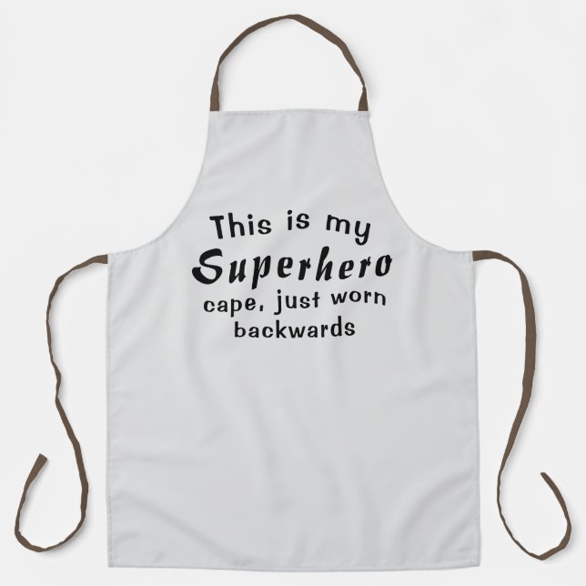 Custom Funny Superhero Cape GRILLEN Grill Schürze (Vorderseite)