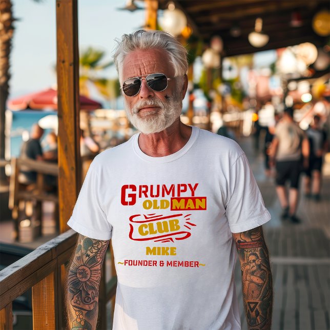 Custom Funny T - Shirt - Grumpy Old Man Club (Von Creator hochgeladen)
