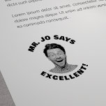 Custom Funny Teacher Foto Exzellent Gummistempel<br><div class="desc">Feiern Sie den Erfolg der Studierenden mit dieser positiven und personalisierten Briefmarke des Selbst! Mit einem eigenen Foto ist es ein Spaß,  ein ermutigendes Feedback zu geben. Hochladen eines klaren Kopfbildes für beste Ergebnisse. Perfekt für Lehrer aller Klassen und Fächer.</div>