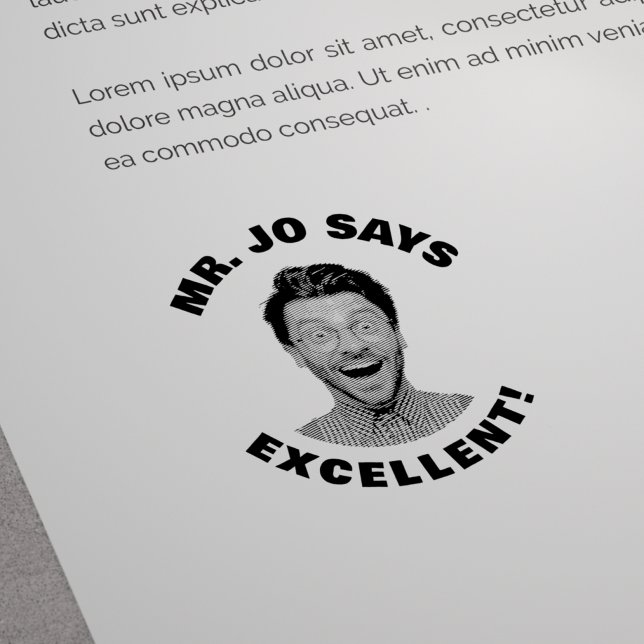 Custom Funny Teacher Foto Exzellent Gummistempel (Von Creator hochgeladen)