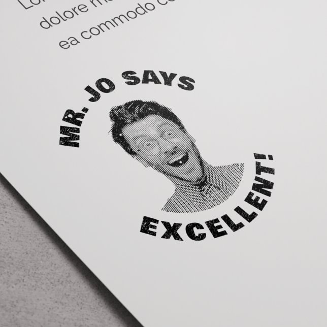 Custom Funny Teacher Foto Exzellent Permastempel (Von Creator hochgeladen)