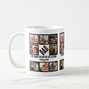 Custom Funny Vathday Vater Geschenk 8 FotoCollage Kaffeetasse