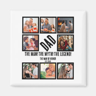 Custom Funny Vathday Vater Geschenk 8 FotoCollage Magnet
