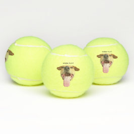 Custom Funny Wanna Play Dog Tennisbälle