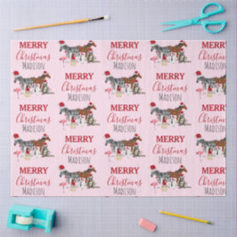 Custom Funny Weihnachtstiere Weihnachtsmannmützen  Seidenpapier