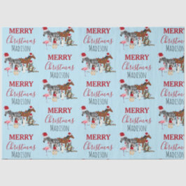 Custom Funny Weihnachtstiere Weihnachtsmannmützen  Seidenpapier