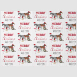 Custom Funny Weihnachtstiere Weihnachtsmannmützen  Seidenpapier