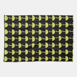 Custom Funny Yellow Schirm Muster Handtuch