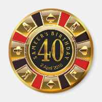 CUSTOM für Sheetal Vegas Casino Chip 40. Geburtsta
