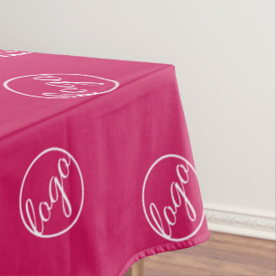 Custom Fuschia Hot Pink Show Logo Business Tischdecke