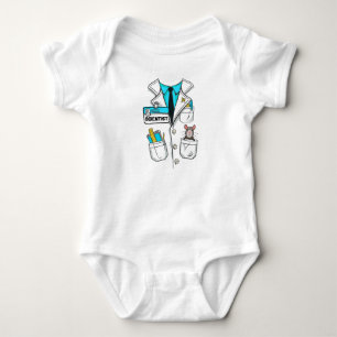 Custom Future Baby Scientist Name Tag Labrador Coa Strampler