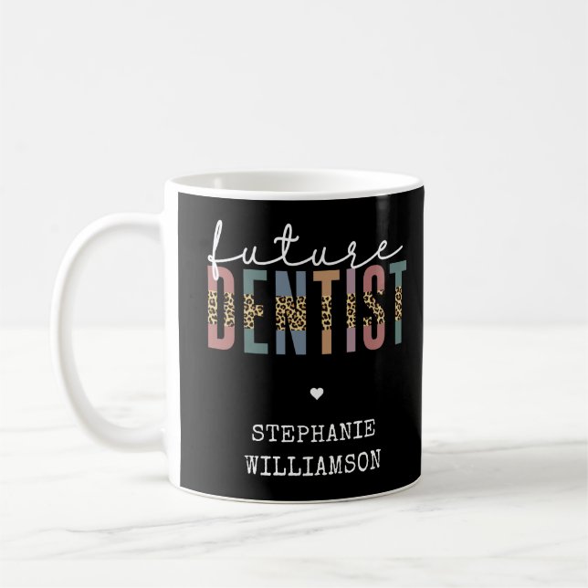 Custom Future Dentist Dentalschüler Geschenke Kaffeetasse (Links)
