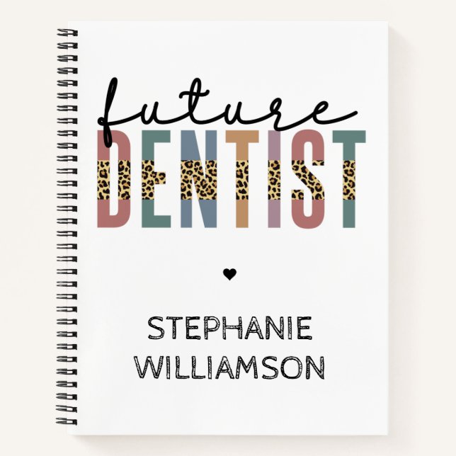 Custom Future Dentist Dentalschüler Geschenke Notizbuch (Vorderseite)
