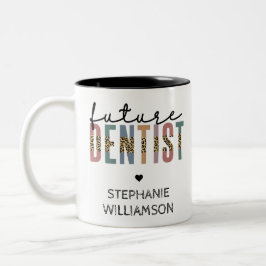 Custom Future Dentist Dentalschüler Geschenke Zweifarbige Tasse