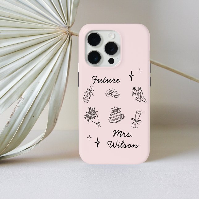 Custom Future Frau iPhone Case Verlobung Geschenk (future mrs phone case, bride to be gift, custom bride phone case, personalized wedding phone case,)