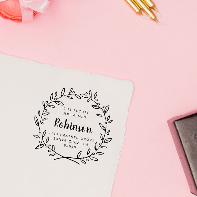 Custom Future Mr. & Mrs. Rücksendeadresse Wedding Gummistempel (Von Creator hochgeladen)