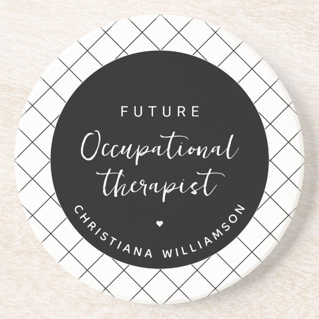 Custom Future OT Berufs-Therapeut Elegant Getränkeuntersetzer (Vorne)