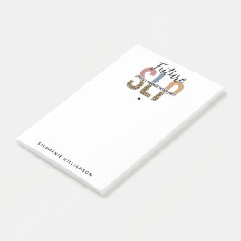 Custom Future SLP Speech Pathologe Leopard Print Post-it Klebezettel