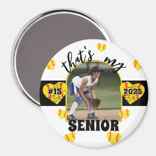 Custom Game Day Senior Softball Player für Eltern Magnet