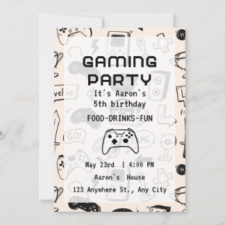 Custom Game Night Invitations Einladung