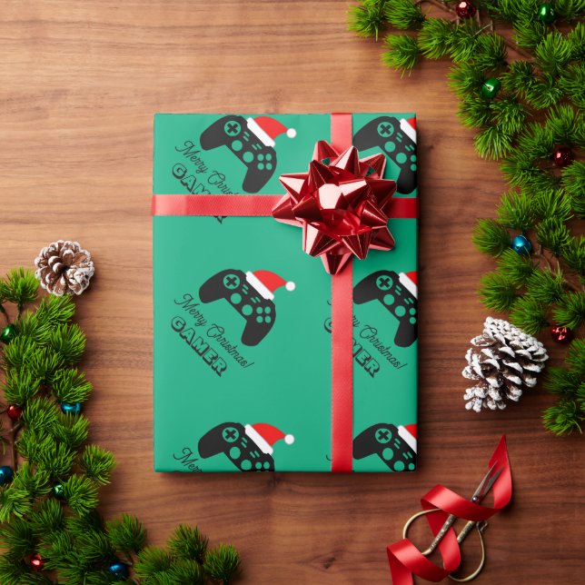 Custom gaming controller Christmas wrapping paper Geschenkpapier (Feiertagsgeschenk)