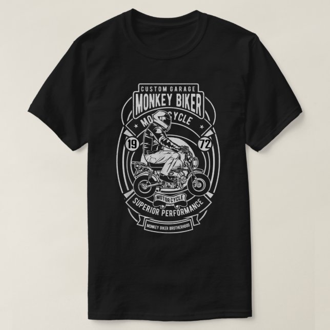 Custom Garage Monkey Biker  T-Shirt (Design vorne)