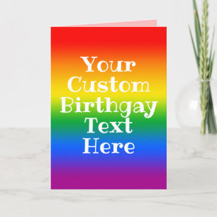 Custom Gay Birthday Karte