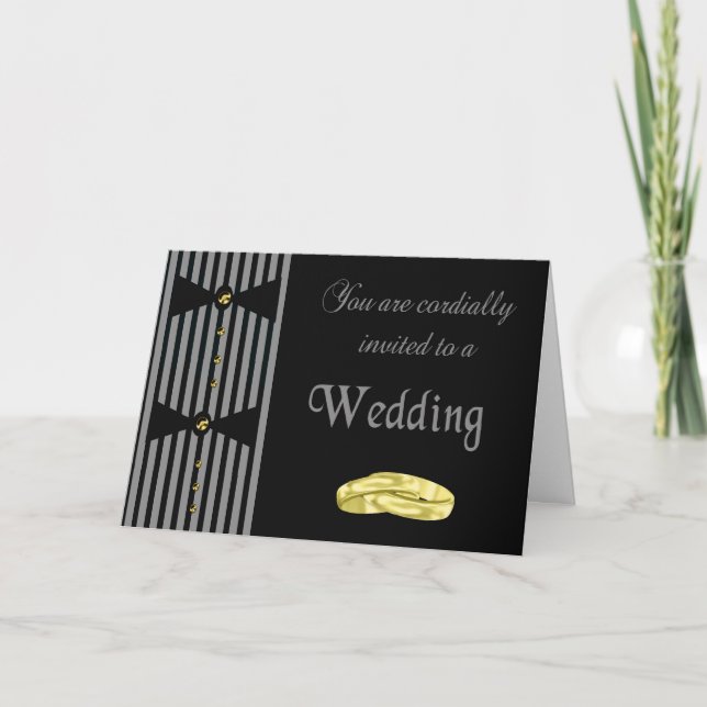 Custom Gay Wedding Einladung (Vorderseite)