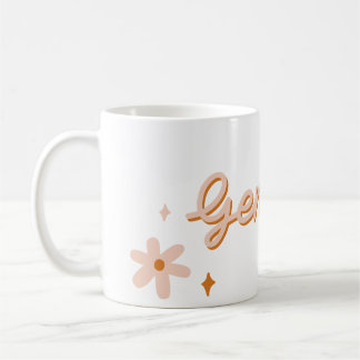 Custom Gemini Zodiac Name & Stars Minimalist Gift Kaffeetasse