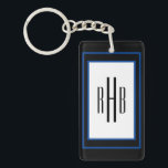 Custom Gentlemen's Monogram Schlüsselanhänger<br><div class="desc">Füge Text hinzu. Custom Gentlemen's Monogram Schlüsselanhänger</div>