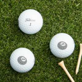 Custom Geometric Monogram Sports Golf Balls Golfball