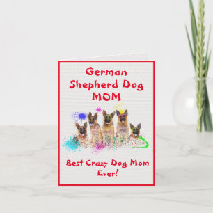 Custom German Shepherd Mama Dog Best Crazy Digital Karte