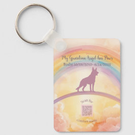 Custom German Shepherd Pet Loss Keychain Schlüsselanhänger