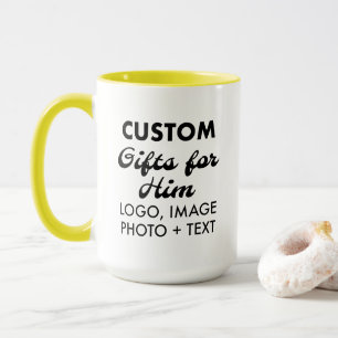 Custom Geschenke für Ihm Gelben Combo Tasse 15oz.