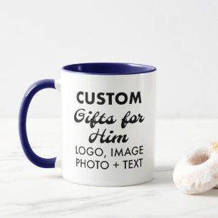Custom Geschenke für seine Navy Blue Combo Tasse 1
