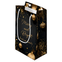 Custom Geschenktasche mit Weihnachten Lux Black & 
