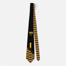 Custom GHANAIAN FLAG Monogram Neck Tie