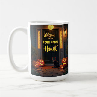 Custom Ghost & Full Moon Spuk Porch Tee Tasse
