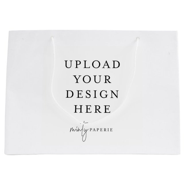 Custom Gift Bag, 12,5" x 9" Große Geschenktüte (Vorderseite)