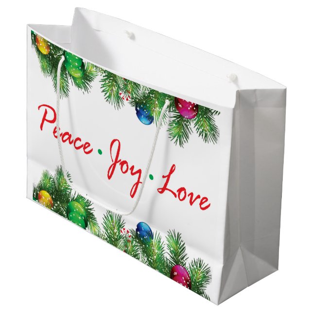 Custom Gift Bag - Groß, Glossar Große Geschenktüte (Vorderseite Schrägansicht)