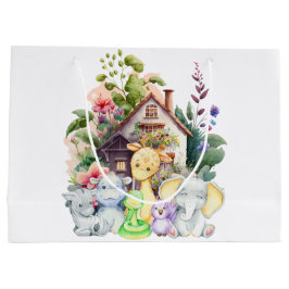 Custom Gift Bag | Niedliche Tiere und glückliches Große Geschenktüte